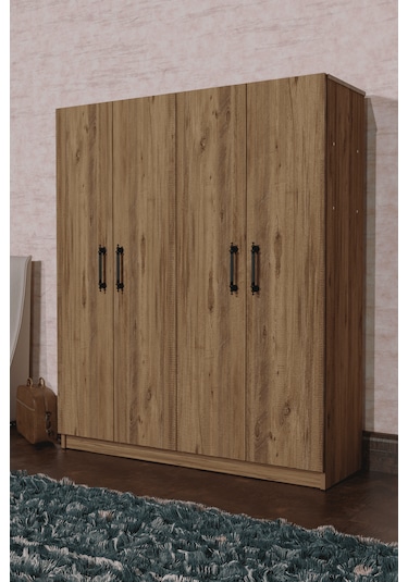 Ae-1054 Arena Atlantik Çamgardırop 4 Kapaklı 2 Askılıklı, 6 Raflı