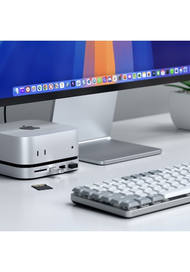 Satechi Mac Mini M4 Stand & Hub Ssd Gümüş St-gnmmes