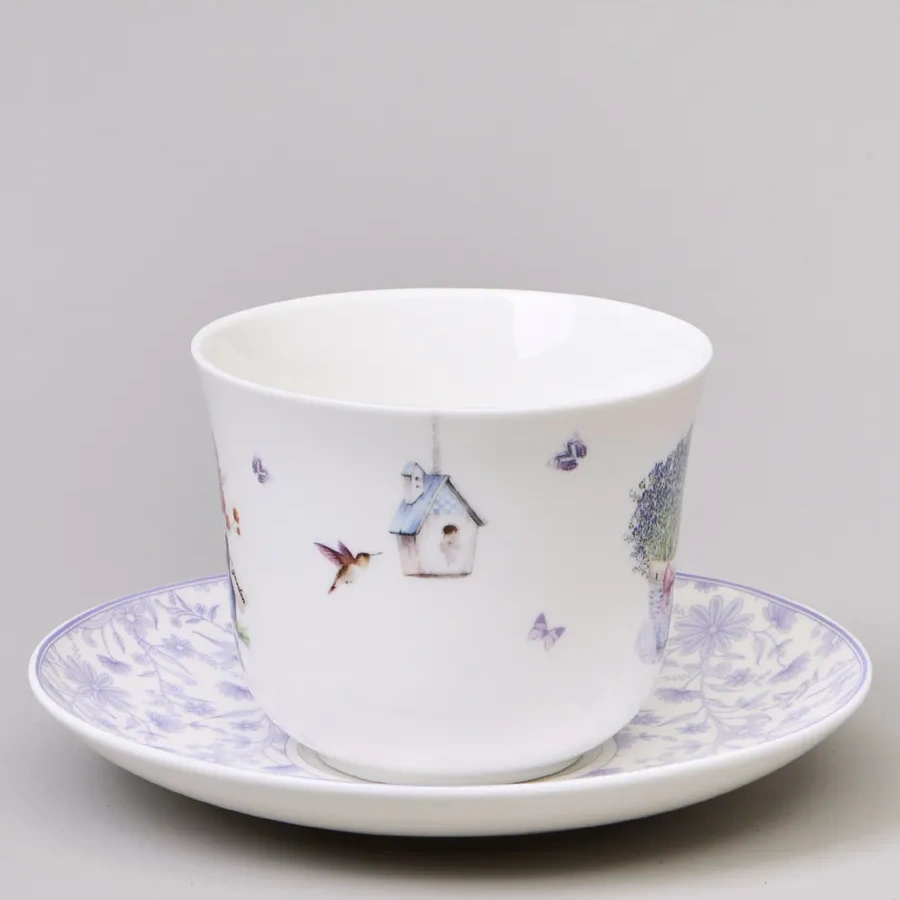 Lefard 450 Ml Hediye Fincan Takımı "lavanta Baharı" Porselen 307757904 Beyaz