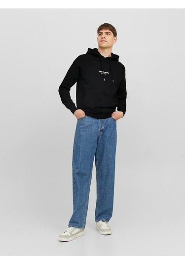 Jack & jones Kapüşonlu Rahat Kesim Siyah Erkek Sweat 12241687 001