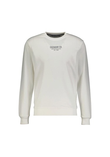 Cazador Erkek 3 İplik Sweatshirt Şardonsuz 5242 Ekru 001