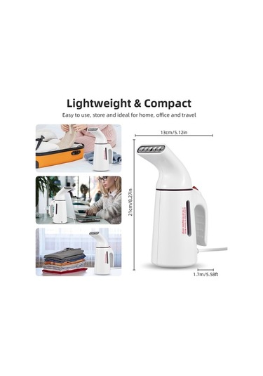 Createtech 120ml 700w Taşınabilir El Tipi Buharlı Ütü - Kırışıklık Giderici, Oto Kapanma, Ev, Ofis, Seyahat