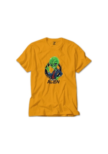 Rock Star Alien Sarı Tişört-Sarı