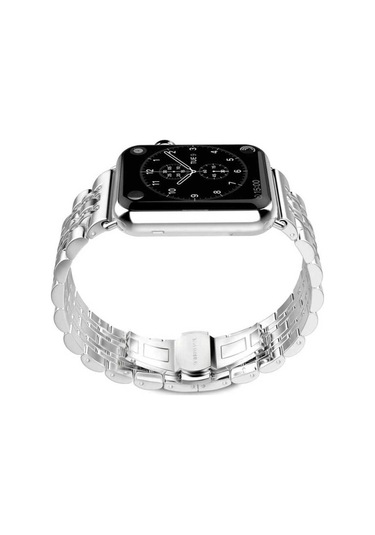 iOs Watch Uyumlu Ultra 49mm Kordon  Krd-14 Metal Strap Kayış Gold