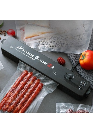 Createtech Vakum Suntek Siyah Otomatik Mühürleyen Makinesi Gıda Evi Depolama Ge Siyah