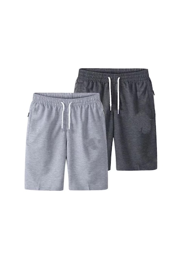 Siyah Erkek Şort Yaz Ince Kesit Beş Noktalı Pantolon Spor Rahat Pantolon Büyük Boy Gevşek Erkek Pantolon Siyah