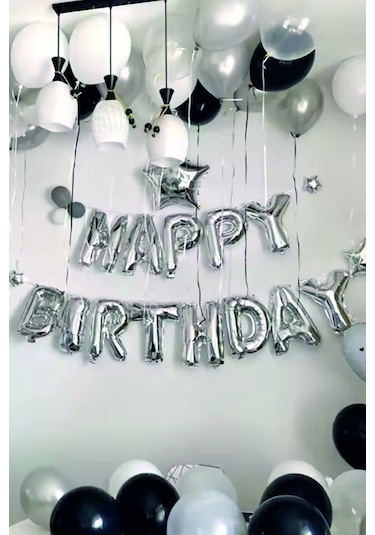 Harf Folyo Balon Gümüş 100cm 40 Inç B