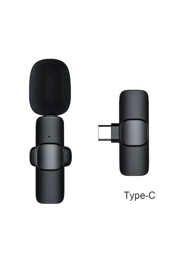 Nettech K8 Plastik Type-C Kablosuz Yaka Mikrofonu
