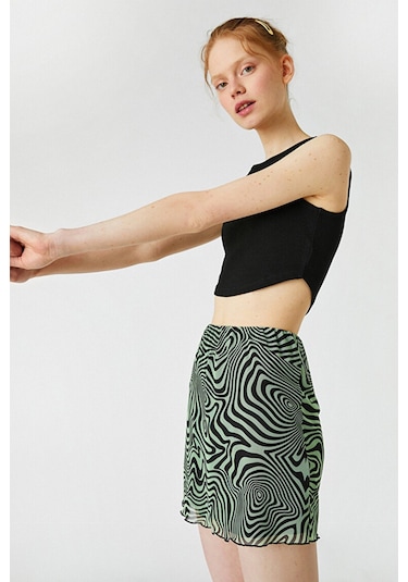 Koton Kadın Halter Yaka Crop Atlet 2YAL38009OK Siyah