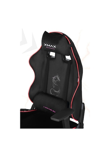 Rio Balerion Terletmez Kadife Kumaş Siyah Gaming Oyuncu Koltuğu - 24 Siyah