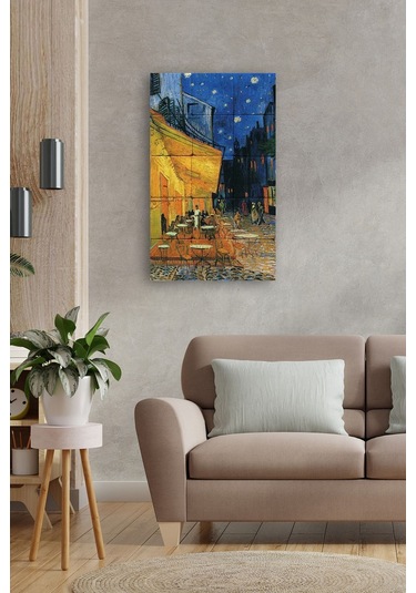 Doğal Taş Tablo - Van Gogh Eseri Tablo - Duvar Dekoru 30x50cm