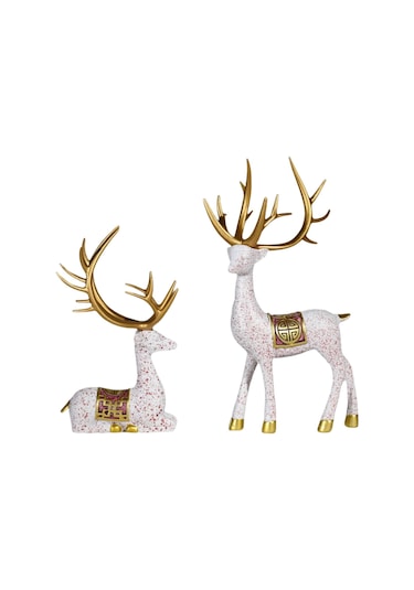 Homyl Yatak Odası Masaüstü Oturma Için 2 Adet Ren Geyiği 10cmx20cm