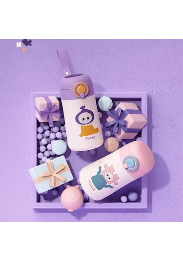 Jolıta-ngn545- Paslanmaz Çelik Taşınabilir Çocuk Su Matarası 400 ML gjkd001