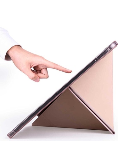 iPad Uyumlu Air 5. Nesil 10.9 İnç Kılıf Kalem Bölmeli Silikon Smart Cover Tablet Kılıfı