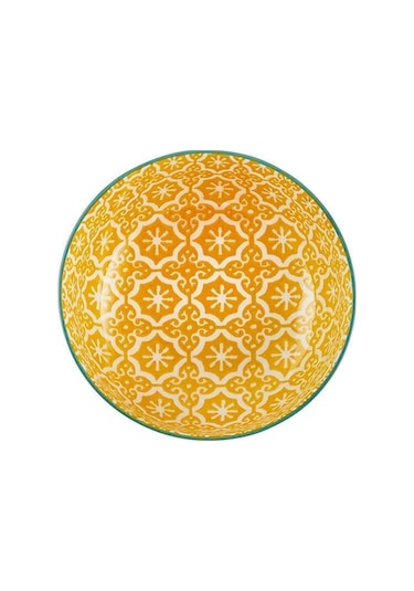 Karaca  Floral Sarı Round Çerezlik 10 cm