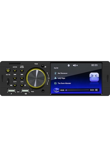 4.1 İnç Tek Din Araba Stereo Bt Mp5 Çalar Fm Radyo Alıcısı Desteği Tf/u-disk Oynatma Usb Şarj Eller Serbest Arama Ters Görüntü Ve Direksiyon Kontrolü
