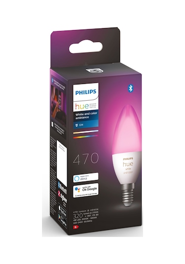 Philips HueWCA 5.3W E14 Renkli Akıllı Ampul B39