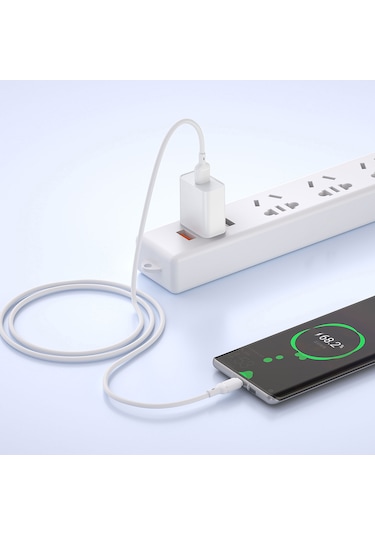 Abatech Usb-c To Usb-a 3a Qc Hızlı Şarj Kablosu Beyaz