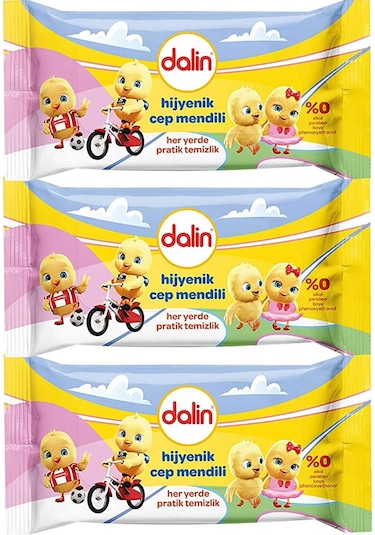 Dalin Hijyenik Islak Cep Mendil 3x15 Adet DAL-7663