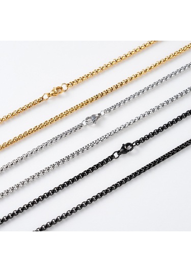 Yystore Çelik Kolye Titanyum Çelik 2.0mmx50cm U Şekil Moda Aksesuarları Jınz-0891