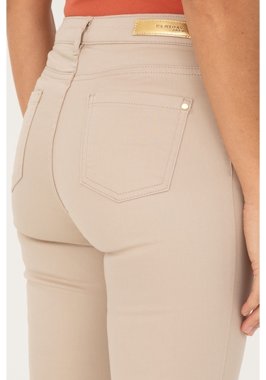 U.S. Polo Assn. Kadın Taş Toothpick Fit Kanvas Pantolon 50281692-VR049