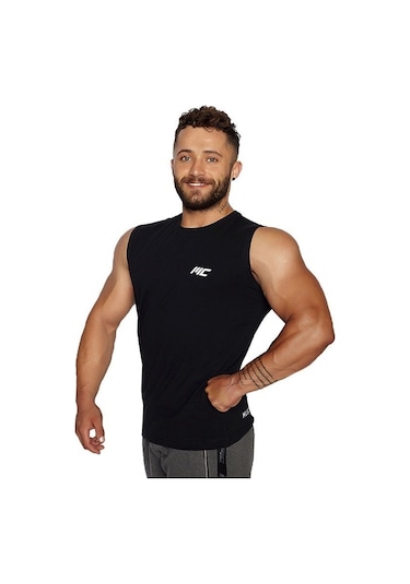 Musclecloth Training Kolsuz T-Shirt Siyah