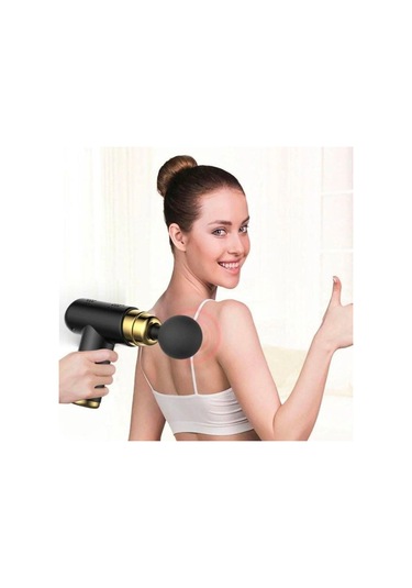 4 Başlıklı Usb Şarj Olabilen Masaj Tabancası Beyaz