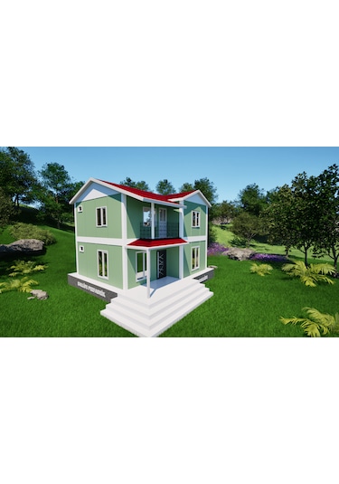 Ballifeprefabrik 100 M2 Dubleks Standart Prefabrik Konut