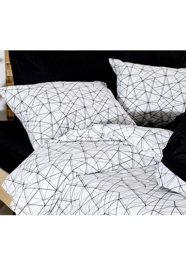 Caqqa Geometri Pamuk 2 Adet 50x70 Cm Yastık Kılıfı