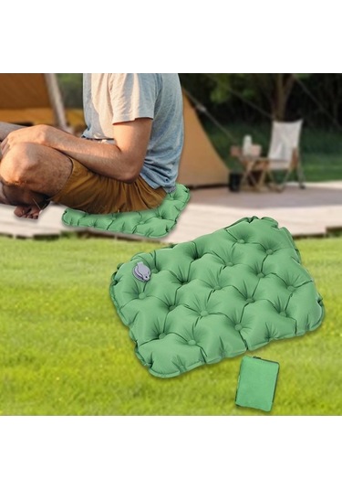 Bosphorusboutique02 Suntek Katlanabilir Ofis Koltuk Minderi - Yeşil, Uçak Ve Ofis Kullanımına Uygun Yeşil