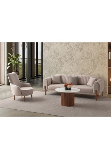 Galata 3+1 Koltuk Takımı Sütlü Kahve