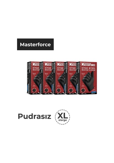 Haspet Masterforce Extra Kalın Siyah Nitril 5 Paket