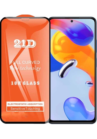 Xiaomi Redmi Note 11 Pro Ekran Koruyucu 21d Tam Kaplayan Kırılmaz Cam Kavisli