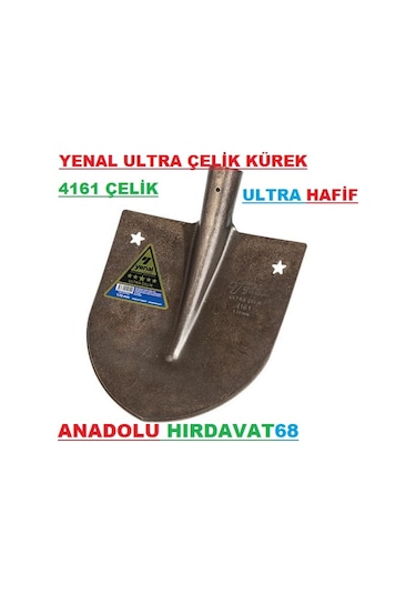 Yenal Kürek Vernik Ultra Çelik Toprak Küregi Bahçe İnşaat Küreği N11-991
