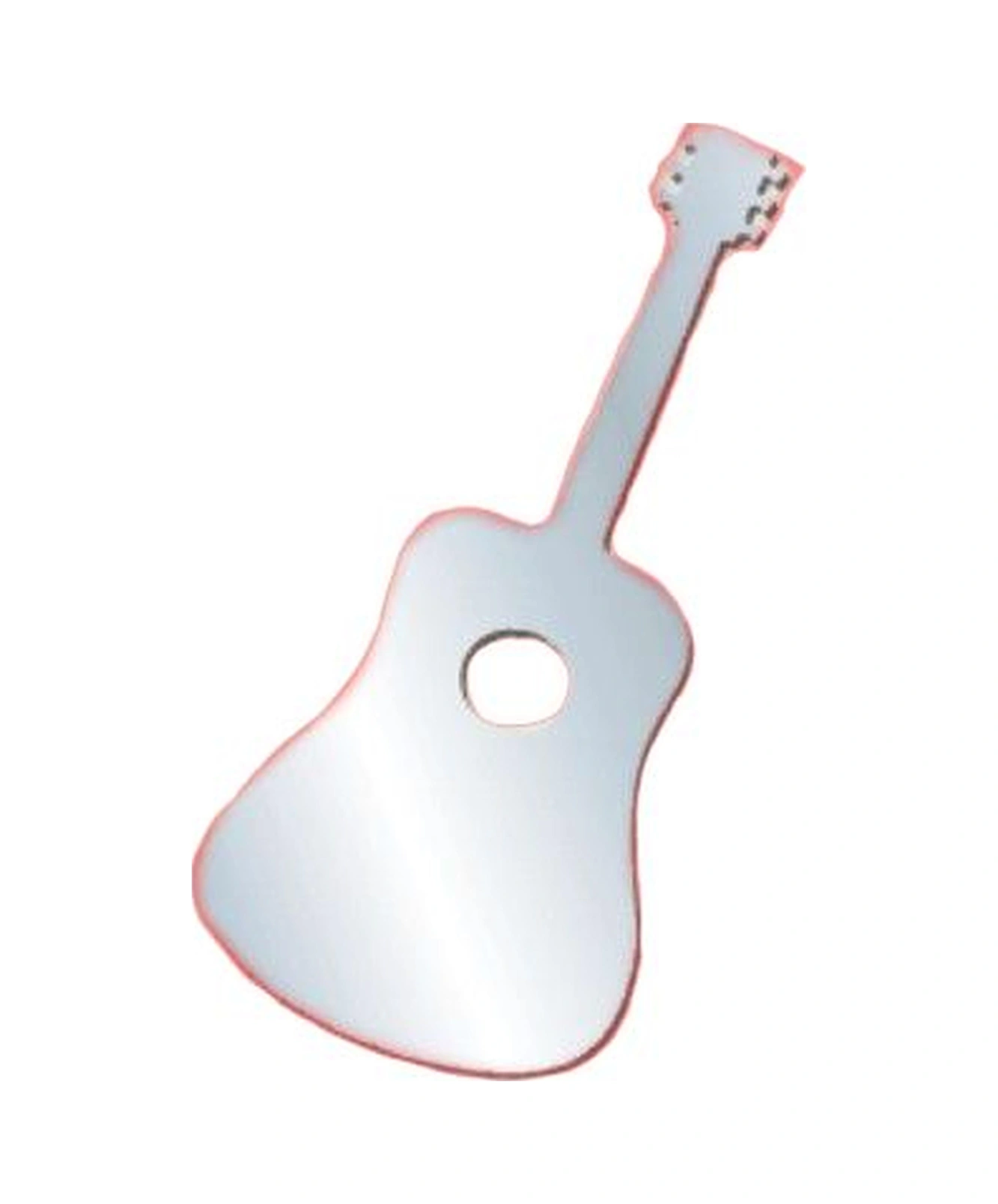 2 Adet Defter Sticker,laptop Sticker Aynalı Gitar Şekilli 34x15x0,6cm