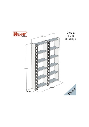 Variant Variant City Çift Kitaplık (248353221)