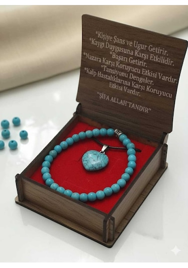 Doğal Turkuaz Taşlı Set Diğer