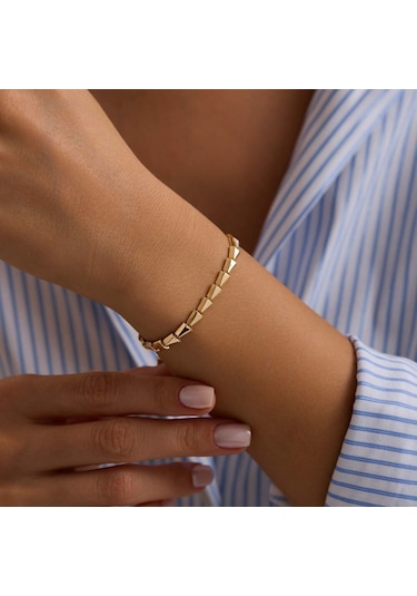 Sembolgold 14 Ayar Srpty Bileklik İtaly 5 Mm 19 Cm T14353 Renkli