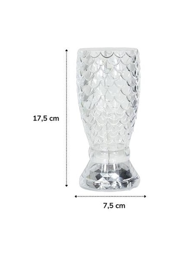 Balık Süzgeç Model Usb Şarjlı Kumandalı 16farklı Işık Modlu Masa Üstü Kristal Akrilik Led Çok Renkli