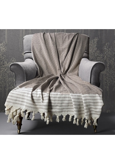 Pamuklu Organik Buldan Tekli Berjer Koltuk Örtüsü 180X150Cm