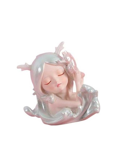 Opulentliving Ofis Dekorasyonu Sevimli Küçük Kız Figürü Doğum Günü Hediyesi 8 Cm Reçine Küçük