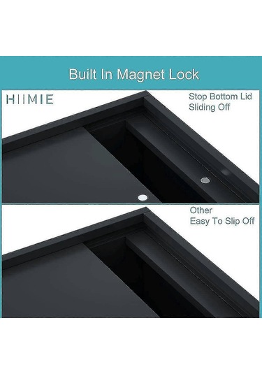 Kozmetik Mendil Kutusu, 20.013.09.0 Cm Akrilik Mendil Kutusu Yemek Odası, Banyo, Yatak Odası, Araba, Ofis İçin Manyetik Kapaklı Mendil Kutusu - Mat Siyah/yy