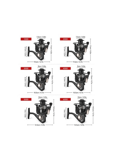 3000 13+1 Bilyalı Rulmanlar İplik Makarası 1000-6000 Serisi Hafif İçi Boş Sazan