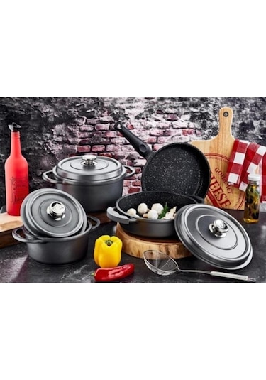 OLİKA DTS PLU704 PALLADİUM PLUS 7 PARÇA DÖKÜM TENCERE SETİ