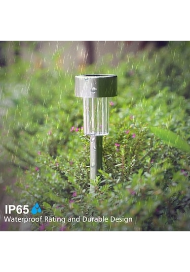 Ebitda 10 Adet Güneş Enerjisi Bahçe Lambası, Beyaz Işık, Ip65 Dayanıklı, Açık Çim Lambası