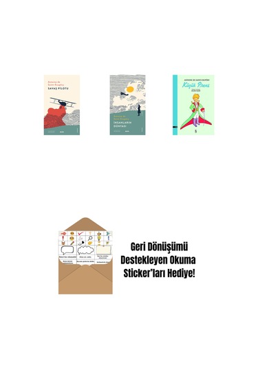 Savaş Pilotu + İnsanların Dünyası + Küçük Prens + Okuma Sticker'ları