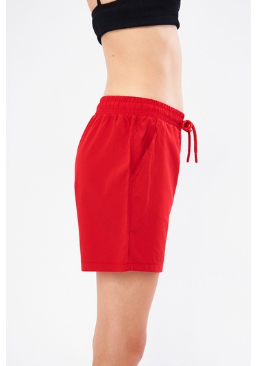 Fantasy Kadın Kırmızı Cepli Hızlı Kuruyan Deniz Şortu Edy6110k Kırmızı