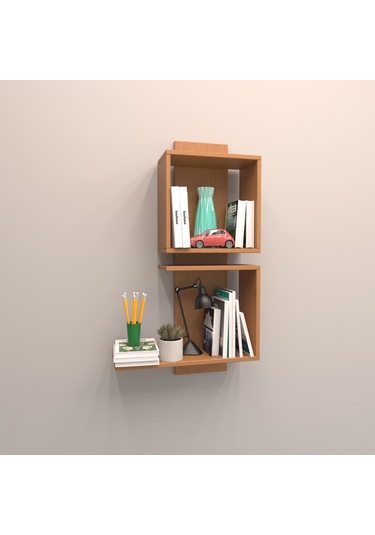 Rafkestir Artı Duvar Raf Set Bambu ( Parlak )