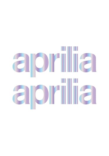 Hologram 15cm Aprilia Sticker Etiket Modeli