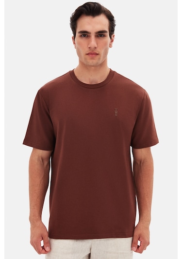 Twn Slim Fit Kahverengi Baskılı T-shirt 4ec14ort12025 Kahve Twn Slim Fit Kahverengi Baskılı T-shirt 4ec14ort12025 Kahve